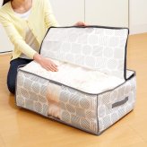 羽毛布団 収納ケース 不織布 通気性がいい 透明窓付き 中身が見える ほこり防止 布 収納袋 布団 タオルケット クローゼット 押入れ 収納 保管 布団収納袋 コンパクト 軽量 軽い 収納ボックス 積み重ね 重ねて収納 棚上収納 埃防止 羽毛布団収納袋 北欧柄 【送料無料】【有料ギフトラッピング対象品】