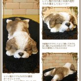 犬　置物 リアル　ウトウト・ねむねむ　シーズー　いぬ　動物オブジェ　ガーデン　オーナメント　店舗　カウンター　装飾　オブジェ　インテリア　玄関先　庭　犬好きさん人気ギフト　動物人気ギフト　クリスマスプレゼント　お誕生日祝い　母の日人気　父の日人気　敬老の日人気