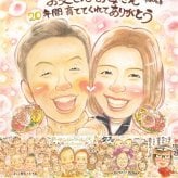 誕生日の記念に、贈り物にぴったりの似顔絵です。 プレゼント 似顔絵 家族 贈り物 手描き ギフト 名入れ 誕生日 お祝い 記念日 記念 家族 両親 祖母 祖父 家族 ご両親 名入れ 修正無料 下書き確認 宝物 かわいい 喜ばれる サプライズ 宝物 家族 一生もの キレイ 贈答品 快気祝い ウェディングギフト お祝い返し 古希祝い 感謝の品 お祝いの品 色紙 長寿祝い 引っ越し 結婚祝い クリスマス