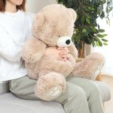 ぬいぐるみ くま 50cm ベージュ・ブラウン 2色展開 おもちゃ キッズ ギフト おしゃれ シンプル 新生活 家具 インテリア 不二貿易