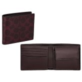 メンズ ギフトセット コーチ 二つ折り財布 コンパクト メンズ ブランド COACH CY406 YED ボルドー 選べるモデル ウォレット 高級 おしゃれ プレゼント 実用的