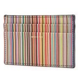 ポールスミス カードケース Paul Smith 名刺入れ カード入れ パスケース メンズ レザー ブラック マルチストライプ M1A-4768-DMULTI 79 【ラッピング無料 誕生日 お祝い プレゼント ギフト 贈り物】 送料無料