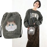 巾着ショルダー 通販 ミニショルダー 斜めがけバッグ ポシェット ボアバッグ 刺繍バッグ アニマルバッグ コードショルダー 肩掛けバッグ 軽量バッグ 小さめバッグ サブバッグ 秋冬バッグ カジュアルバッグ かわいいバッグ レディース