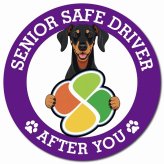 カーサイン 高齢者マーク SENIOR SAFE DRIVER ドーベルマン マグネット 強力 直径13cm 肉球 日本製 車 ステッカー