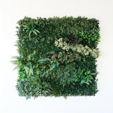 フェイクグリーン 壁掛け 造花 グリーンウォール BROWN 100 CM 幅100x高さ100cm 壁面緑化 屋外 対応 人工観葉植物 アーティフィシャルグリーン グリーンパネル 連結 おしゃれ リアル 屋外用 店舗 オフィス カフェ 壁面装飾