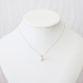 ［pearl598］8mm - 8.5mm ホワイトピンク ペンダント ネックレス 2月 誕生石 アメジスト あこや真珠