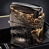 ジッポ ライター ハーレー ダビッドソン ZIPPO ブラック チタン加工 かっこいい 3面大型メタル イーグル HARLEY-DAVIDSON 日本国内限定モデル ジッポー ギフト