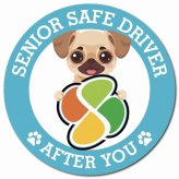 カーサイン 高齢者マーク SENIOR SAFE DRIVER チワパグ マグネット 強力 直径13cm 肉球 日本製 車 ステッカー