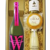 ★ 送料無料 ★ Ｗ ( ダブリュー ) 山田錦 純米  720ml ＋ おつまみ 3種セット【 9457 】【 日本酒・おつまみセット 】【 要冷蔵 】【 ハロウィン 贈り物 ギフト プレゼント 誕生日 結婚のお祝い 】