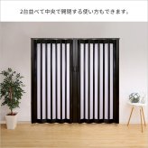 パネルドア ガラス調 幅95cm 丈174cm アコーディオンドア アコーディオンカーテン 間仕切り 仕切り パーテーション 目隠し 新生活 高級感 -RAYLA(レイラ)-