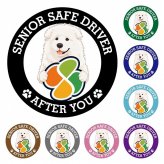 カーサイン 高齢者マーク SENIOR SAFE DRIVER マレンマシープドッグ ステッカー シール 直径13cm 肉球 日本製 車