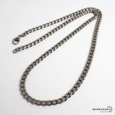 チタン 幅4mm 喜平ネックレス シルバー メンズ 細身 チェーン きへい シンプル アクセサリー 落ち着いた色味 大人 カジュアル モード ベーシック 重ね着け 首元 スマート すっきり クール コーディネート 金属アレルギー対応