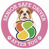 カーサイン 高齢者マーク SENIOR SAFE DRIVER ブルドッグ ステッカー シール 直径13cm 肉球 日本製 車