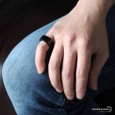 ステンレス スクエア 印台リング 小指用 ピンキーリング 鏡面 メタル シグネットリング シンプルリング ゴールド シルバー ブラック メンズ 男性 指輪 金属アレルギー対応