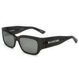 バレンシアガ BALENCIAGA サングラス アジアンフィット UVカット アイウェア スクエア BB0331SK-003 メンズ レディース ユニセックス グレー+シルバー 海外正規品
