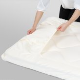 綿100％ 敷き布団カバー フィットシーツ ダブル 裏面ゴム入り ワンポイント刺繍 サテン生地 敷きふとん カバー 布団カバー シーツ ベージュ 洗濯可能 洗える 丸洗い可 簡単 送料無料