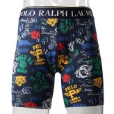 ポロラルフローレン：COTTON STRETCH POUCH ボクサーブリーフ（バーシティスタンププリント)[ボクサーパンツ/ 男性下着/ メンズインナー/人気ブランド/おすすめギフト/誕生日プレゼント/メンズファッション]