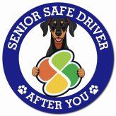 カーサイン 高齢者マーク SENIOR SAFE DRIVER ドーベルマン マグネット 強力 直径13cm 肉球 日本製 車 ステッカー