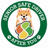 カーサイン 高齢者マーク SENIOR SAFE DRIVER 秋田犬 ステッカー シール 直径13cm 肉球 日本製 車