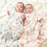 おくるみ スワドル 4枚セット 出産祝い aden+anais エイデンアンドアネイ サファリベイブス コットンモスリン ダブルガーゼ 大判 約112cm 新生児 退院 内祝い 出産内祝い 男の子 女の子 ギフト 専用ボックス入り ガーゼケット ブランケット 授乳ケープ おむつ替えシート 双子