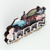 木製フレームマグネット 柴犬 ジャパン 黒 立体マグネット 3D お土産 日本 土産 souvenir JAPAN Magnets ご当地 外国人 スーベニア ジャパン