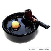パイプ用 灰皿 コルクノッカー付き 陶器製 メンテナンス たばこ おしゃれ 黒 喫煙具 パイプ置き インテリア 渋い ブラック シンプル かっこいい メンズ 初心者 プレゼント ギフト