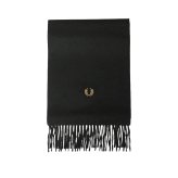 フレッドペリー FRED PERRY マフラー Plain Woven Scarf c3320-102 ユニセックス BLACK ブラック
