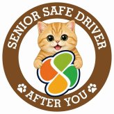 カーサイン 高齢者マーク SENIOR SAFE DRIVER マンチカン ステッカー シール 直径13cm 肉球 日本製 車