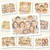 結婚記念日 似顔絵 プレゼント 名入れ 手描き 贈り物 ギフト 真珠婚 記念日 結婚30周年 結婚記念日 大人数 両親 ご夫婦 お父さん 家族 夫婦 修正無料 名入れ 下書き確認 サプライズ 親孝行 かわいい 喜ばれる 30周年 記念 思い出 感謝 大量注文 カラフル ブライダルギフト 傘寿祝い 快気祝い オリジナル 米寿祝い バレンタインデー 二次会 ウェディングギフト