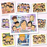 古希祝い 似顔絵 プレゼント 贈り物 ギフト 手描き 名入れ 古希 長寿祝い 誕生日 70歳 長寿 大人数 お母さん 家族 お父さん 両親 名入れ 下書き確認 修正無料 かわいい そっくり 似てる 宝物 思い出 70歳 長寿祝い 同窓会 喜寿祝い 感激 メモリアルギフト 初任給 大量注文 オリジナル 披露宴 傘寿祝い 百寿祝い 米寿祝い メモリアル 白寿祝い