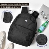 Lee リー オーバーオールバックパック リュック メンズ レディース 撥水 大容量 A4 B4 通勤 通学 おしゃれ 24L カジュアル リュックサック 黒 ブラック デイパック バックパック 旅行 アウトドア PC収納 A4収納 多機能 サイドポケット 背面メッシュ 無地 シンプル 男女兼用