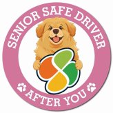 カーサイン 高齢者マーク SENIOR SAFE DRIVER チベタンマスティフ マグネット 強力 直径13cm 肉球 日本製 車 ステッカー