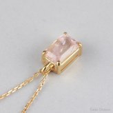  非加熱 ピーチサファイア　1.87ct ネックレス ペンダント 18金 K18 シンプル 一粒 一石 女性 プレゼント ギフト 誕生石 サファイア ピンク サファイアネックレス Drops