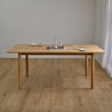 ダイニングテーブル 単品 180cm幅 木製 4人用 5人用 6人用 チーク無垢材 角型 コンパクト 机 インテリア おしゃれ ナチュラル 天然木 北欧 カフェ 食卓 モダン 新生活