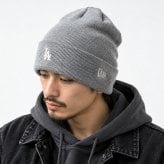 ニット帽 NEW ERA ニューエラ メンズ レディース ベーシックカフニット ミニロゴ NY LA ヤンキース ドジャース ニットキャップ ビーニー 帽子 折り返し ロゴ刺繍 ワンポイント シンプル ブラック グレー 男女兼用 ワンサイズ 秋冬 防寒 カジュアル ストリート 通勤 おしゃれ