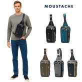 【MOUSTACHE】jlg4650 ボディバッグ ワンショルダー 斜め掛け 縦型 普段使い 使いやすい シンプル おしゃれ メンズ プレゼント ギフト 父の日 ブラック