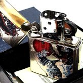 ZIPPO 和柄 波龍 ジッポ ライター アンティークシルバー バレル仕上げ かっこいい ドラゴン 和風 竜 お守り 銀 おしゃれ 渋い メンズ ギフト プレゼント