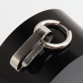 ステンレス チェーンの一コマピアス ドロップ リンクチェーン フープピアス ごつめ 揺れる かっこいい シルバー 片耳1点 大きめ 存在感 メタル メンズ 男性 金属アレルギー対応 イヤリング