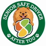 カーサイン 高齢者マーク SENIOR SAFE DRIVER チャウチャウ ステッカー シール 直径13cm 肉球 日本製 車