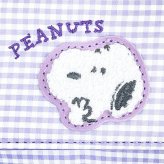スヌーピー 三つ折り財布 パープル サガラワッペンチェック SNOOPY 送料込み