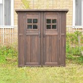 カントリー小屋 物置 倉庫 収納庫 天然木 木製 庭 物入れ おしゃれ 大型 北欧 ナチュラル ガーデニング キャンプ スポーツ 屋外 家具 ライトブラウン ダークブラウン ナチュラル シンプル 北欧 レトロ 西海岸 ミッドセンチュリ