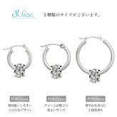 ハワイアンジュエリー フープピアス ピアス ホワイトゴールド ピアス 外径20mm クロッシングピアス プルメリア 透かし バレル 樽 大ぶり ゴールド 揺れる 片耳(1個)購入可 K14ホワイトゴールド 20G ゲージ BY THE SEA バイザシー プレゼント ハロウィン 【品番：GE231W】