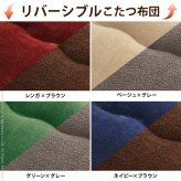 こたつ布団 長方形 省スペース はっ水リバーシブル省スペースこたつ布団-モルフ 90x60cmこたつ用(200x170cm) 撥水 洗える 保温 掛け布団 かけふとん コタツ 炬燵 こたつぶとん シンプル カジュアル テレワーク リモートワーク 冬用