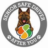 カーサイン 高齢者マーク SENIOR SAFE DRIVER 琉球犬 ステッカー シール 直径13cm 肉球 日本製 車