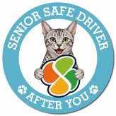 カーサイン 高齢者マーク SENIOR SAFE DRIVER エジプシャンマウ マグネット 強力 直径13cm 肉球 日本製 車 ステッカー