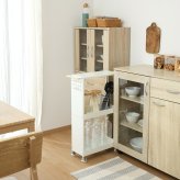 すきま収納ワゴン Flat(フラット) オフホワイト・ブラック・グレージュ 3色展開 キッチンワゴン レンジ台 キャスター付き 省スペース おしゃれ シンプル 新生活 家具 インテリア 不二貿易