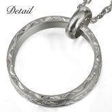 ハワイアンジュエリー ペンダントトップ シルバー925 リングネックレス 刻印無料 誕生石入れ可 指輪 シルバー925 BY THE SEA バイザシー プレゼント ハロウィン 【品番：SP334】