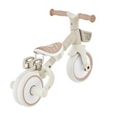 誕生日プレゼント GLOBBER グロッバー ラーニングトライク 3in1 プラスECO 三輪車 手押し棒付き トレーニングバイク キックバイク ペダルなし サドル高さ調整 フリーペダル 工具不要 再生プラスチック SGマーク EN71 体重20kgまで ココナッツ 男の子 女の子 お祝い ギフト