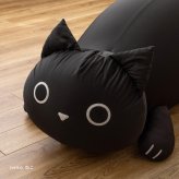 ペット家具 ペット用品 ビーズクッション アニマルクッション 約130×60×50cm 特大 巨大 大きい 大きめ くま クマ ねこ ネコ 黒猫 動物