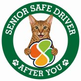 カーサイン 高齢者マーク SENIOR SAFE DRIVER オシキャット ステッカー シール 直径13cm 肉球 日本製 車